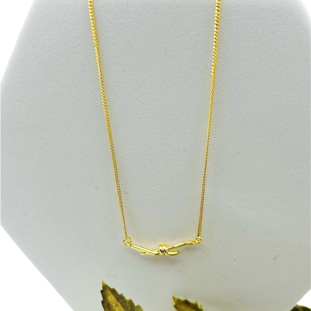 Starling Silver Gold Plated Knotted Necklace